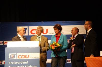 Gottfried Milde, Dr. Werner Thomas mit seiner Ehefrau, Manfred Pentz MdL und Lutz Köhler