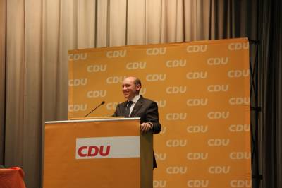 Generalsekretär Manfred Pentz MdL berichtete aus der Hessischen Landespolitik