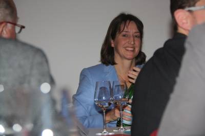 Die Bundestagskandidatin nach ihrer Bewerbungsrede