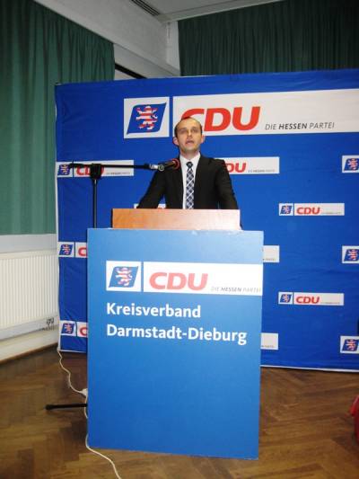 Lutz Köhler bei seiner Bewerbungsrede